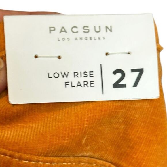 NWT PacSun Low-Rise Flare Corduroy Jeans - Women’s Size 27 in Pumpkin Orange - Picture 7 of 7